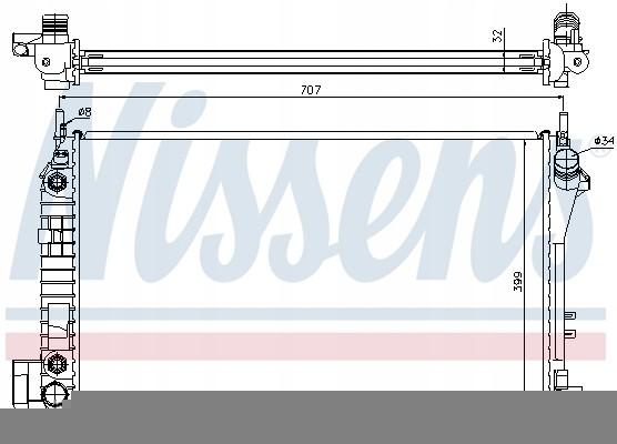 Nissens 63023A Радіатор, система охолодження двигуна nissens 63023a