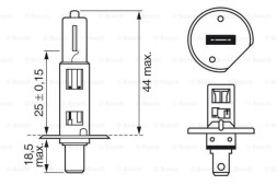 1987302801 BOSCH Автолампа 12V 55W H1 ECO картон