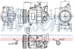 Nissens 89415 Компресор компресора кондиціонера 89415 nissens