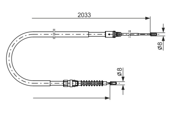 1987482190 BOSCH ТРОС ГАЛЬМIВНИЙ