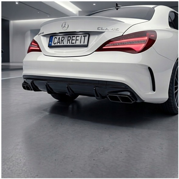 Китай Dyfuzor Dokładka Tylnego Zderzaka W117 X117 Дифузор Mercedes C117 X117 CLA AMG Line Накладка на бампер Чорний глянець