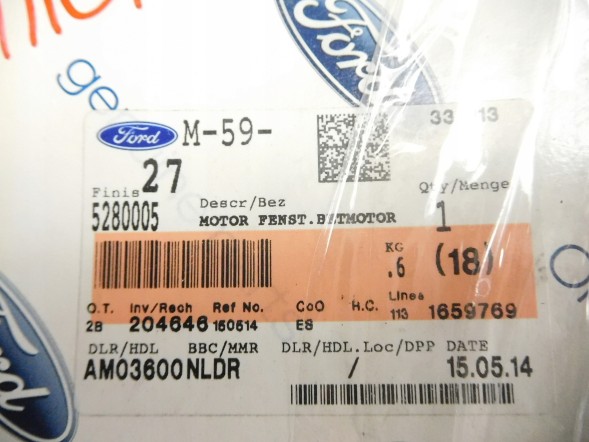 Ford OE Двигун склопідйомника TRANSIT FOCUS 5280005
