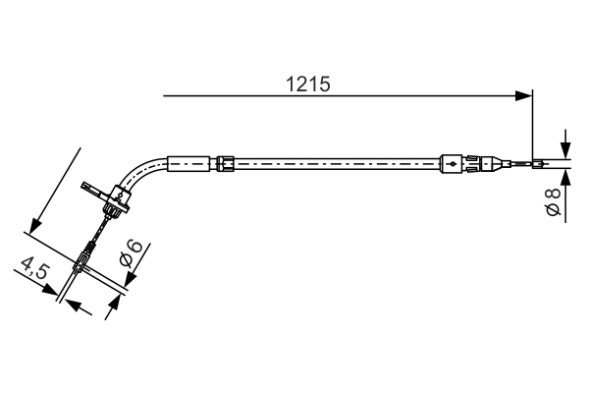 1987477225 BOSCH Трос ручного гальма