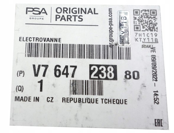 OEM 6944263683089 Електронний клапан масляного насоса peugeot 1.6 thp vti ориг.