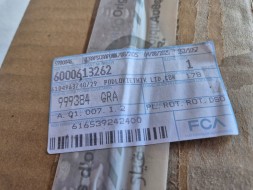 Fiat OE Підлокітник центрального тунелю 6000613262 / 68315743AA Fiat 124 Spider 17-