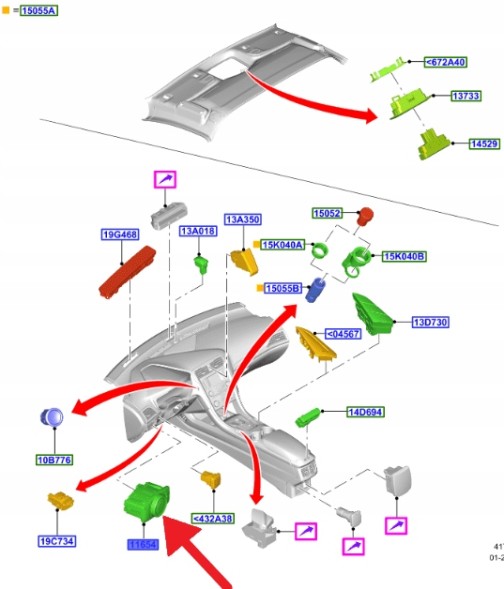 Ford OE DG9T-13D061-HE3JA6 DG9Z11654HD ПЕРЕМИКАЧ СВІТЛА FORD RANGER MONDEO 2014- OE 2497400 _ DG9T-13D061-HE3JA6