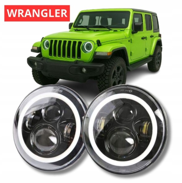 CHINA TXJ 223 Jeep wrangler jk lj світлодіодні лампи 7'' ринги лампи angel eyes drl затвердження