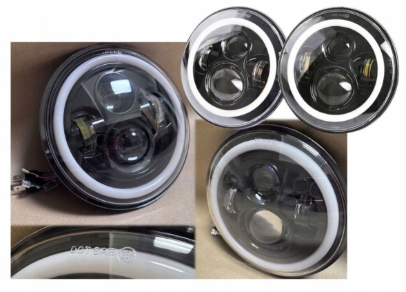 CHINA TXJ 223 Jeep wrangler jk lj світлодіодні лампи 7'' ринги лампи angel eyes drl затвердження