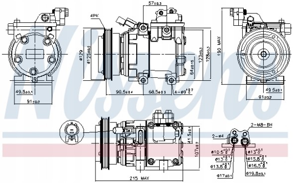 Nissens 89085 Компресор кондиціонера nissens 89085
