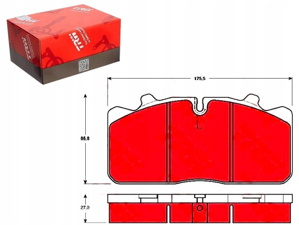 TRW PRO/GDB5069 TRW Гальмівні колодки iveco передня задня єврокарго 00- trw + асистент зіткнення #34