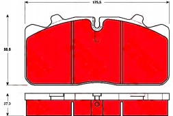TRW PRO/GDB5069 TRW Гальмівні колодки iveco передня задня єврокарго 00- trw + асистент зіткнення #34