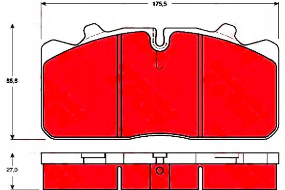 TRW PRO/GDB5069 TRW Гальмівні колодки iveco передня задня єврокарго 00- trw + асистент зіткнення #34