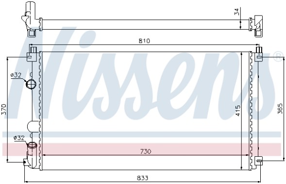 63819 NISSENS Радіатор системи охолодження