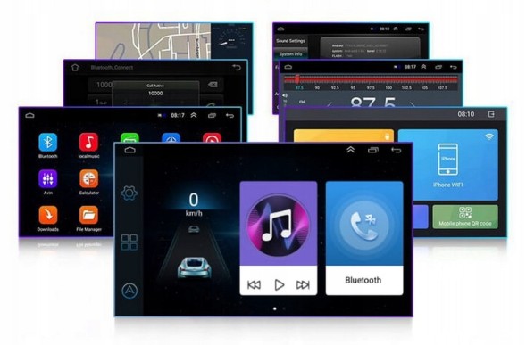 Inn RADIO NAWIGACJA 1DIN 9021 MIRROR LINK WIFI BT USB РАДІО GPS НАВІГАЦІЯ 9 КАМЕРА 32GB ANDROID WIFI BT