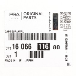 Citroen OE OR 1606611680 ДАТЧИК ТЕМПЕРАТУРИ ВИХЛОПНИХ ГАЗІВ CITROEN JUMPER 06- ФІЛЬТР DPF 2.2 HDI 1606611680