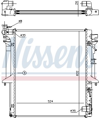 62896 NISSENS Радіатор системи охолодження