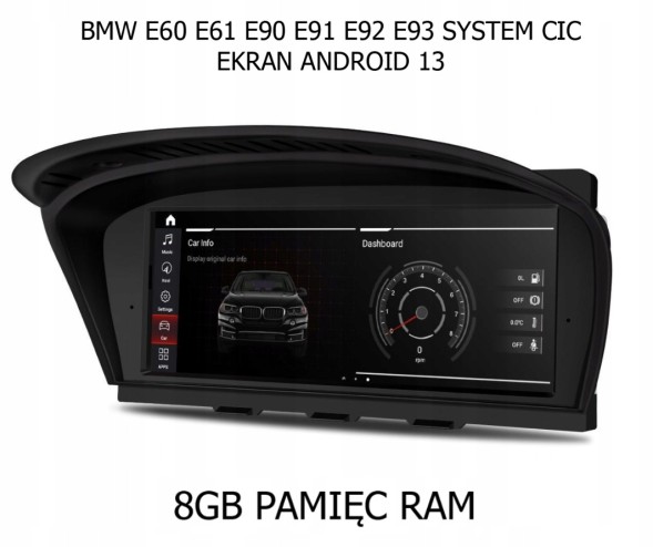Китай Nawigacja 6GB RAM EKRAN ANDROID 13 ЕКРАН Android 13 Навігація 8GB RAM ДЛЯ BMW E60 E61 E90 E91 E92 E93 СИСТЕМА CIC