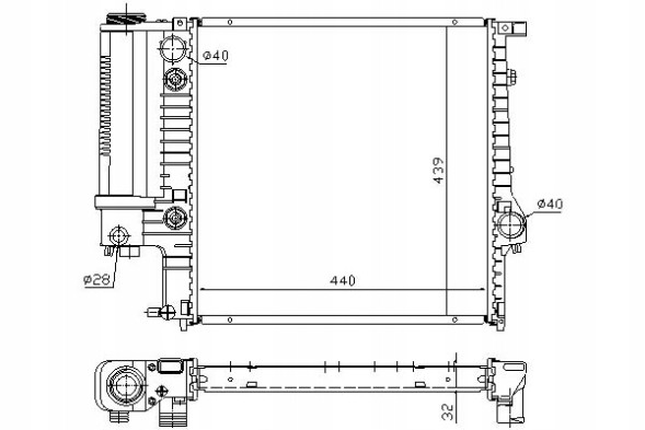 Nissens NIS60613A/RS2 Охолоджувач двигуна nissens 17111719136 1719136 1723