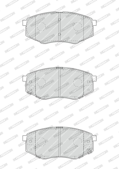 FDB4447 FERODO Комплект гальмівних колодок з 4 шт дисків