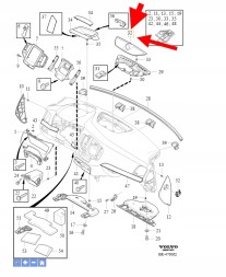 Volvo OE ЗАХИСНА РЕШІТКА ДИНАМІКА BOWERS &amp; WILKINS VOLVO XC90 2016- S90 V90 OEM/OE 39829157