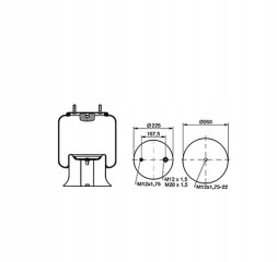 Phoenix 0545101452 Пневморессора SAMRO FRUEHAUF CUSHION TRAILOR