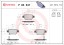 P83047 BREMBO Комплект гальмівних колодок з 4 шт дисків