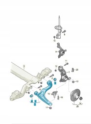 Volkswagen OE 7E8407151B Поперечний важіль ASO VW