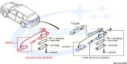 Subaru OE 2013 Subaru Outback Ручка заслінки багажника 84931AJ000