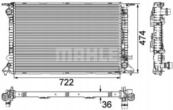 Mahle CR 912 000P Охолоджувач vw a4/a5/a6 2,7/3,0tdi 3,2fsi 07-