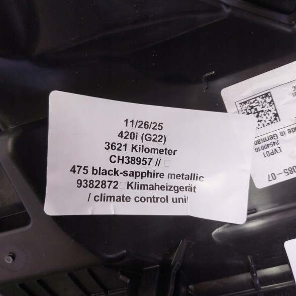 BMW OE NAGRZEWNICA DMUCHAWA BMW 4 G22 9382872 Повітродувний обігрівач bmw g20 g21 g22 9382872