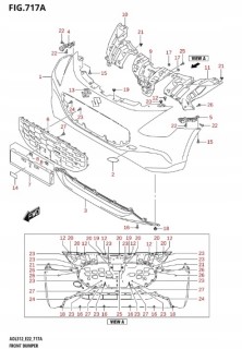Suzuki OE 71721-69T00-5PK SUZUKI SWIFT 2022- - РЕШІТКА ПОВІТРОЗАБІРНИКА НИЖНЯ