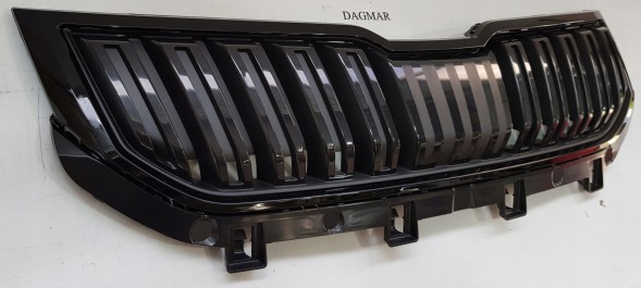 Polcar 57A853653 ZD4 Skoda Karoq 17-21 АТРАПА ПЕРЕДНІЙ МАНГАЛ ЧОРНИЙ ГЛЯНЕЦЬ