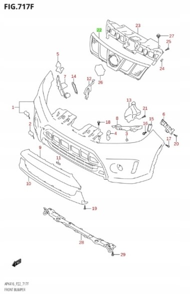 Suzuki OE 72110-60R00-BVW SUZUKI VITARA III 2015 - 2018 ГРИЛЬ ХРОМ