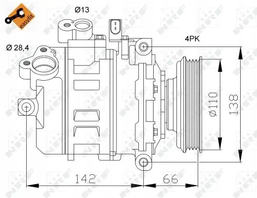 NRF 32106 Компресор компресора кондиціонера 32106 nrf audi
