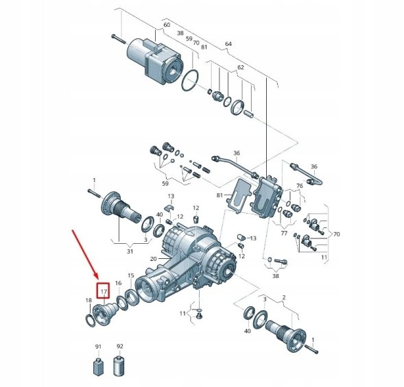 Audi OE ФЛАНЕЦЬ ДИФЕРЕНЦІАЛУ ЗАДНЬОЇ ОСІ 0AR525389F AUDI OE ASO