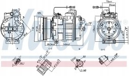 Nissens 89027 Компресор компресора кондиціонера 89027 nissens
