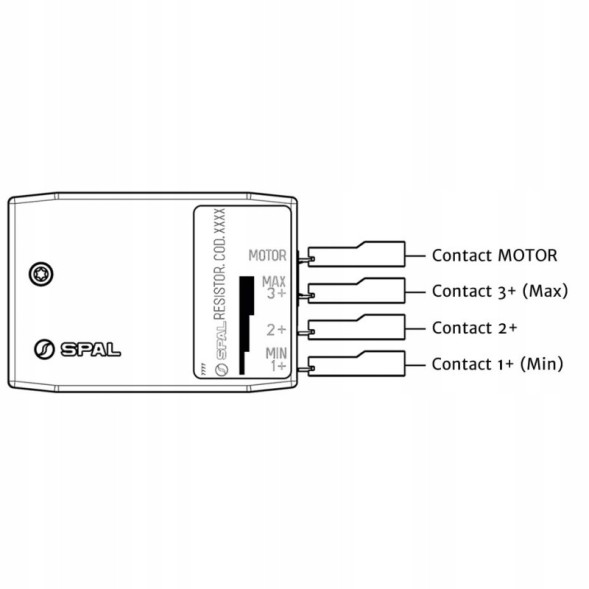 Spal 4401001 4401001 Резистор регулятор повітродувки 3-ступінчастий spal модель 4004 4005