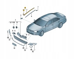 Volkswagen OE 5C6854328C УЩІЛЬНЕННЯ СКРЕБКА VW Jetta VI права