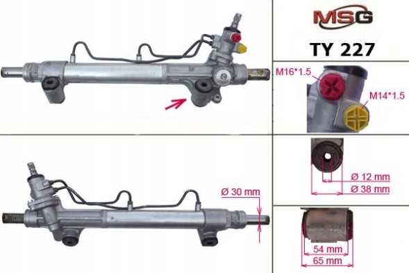 MSG TY227 Рульова передача з гідропідсилювачем Toyota Hilux 05-16