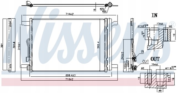 Nissens 940834 Конденсатор кондиціонера nissens 940834