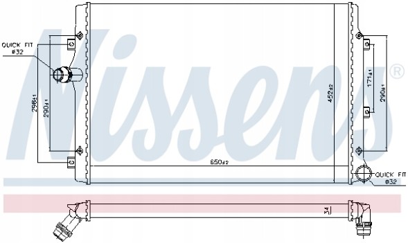 Nissens 65281A Радіатор, система охолодження двигуна nissens 65281a