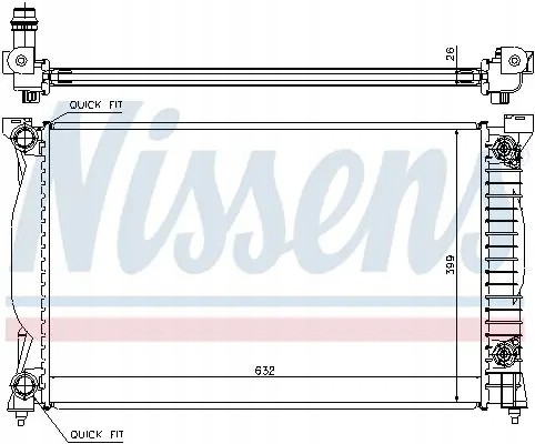 Nissens 60305A Охолоджувач води 60305а nissens audi a4 b6 (8e2)