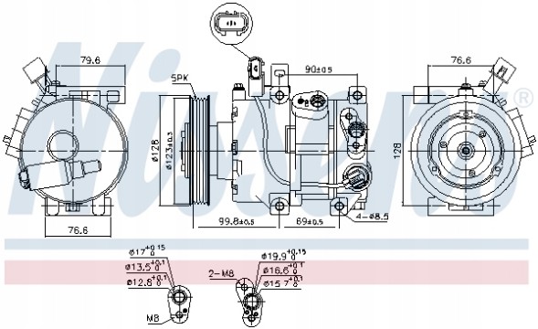 Nissens 890562 Компресор кондиціонера nissens 890562