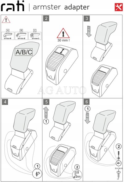 Rati 59.V05079A Підлокітник призначений для Citroen C3 Aircross, 2021- , Armster 3