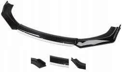 Inn UNIWERSALNA DOKŁADKA PRZEDNIEGO ZDERZAKA SPLITTER SPOILER DO AUTA BIAŁY + Рукавички нітрилові Sorimex одноразові, розмір L, 2 шт.