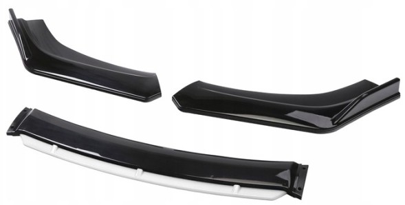 Inn UNIWERSALNA DOKŁADKA PRZEDNIEGO ZDERZAKA SPLITTER SPOILER DO AUTA BIAŁY + Рукавички нітрилові Sorimex одноразові, розмір L, 2 шт.