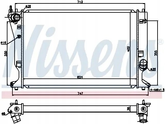Nissens 64695 Радіатор охолодження 64695 nissens toyota avensis