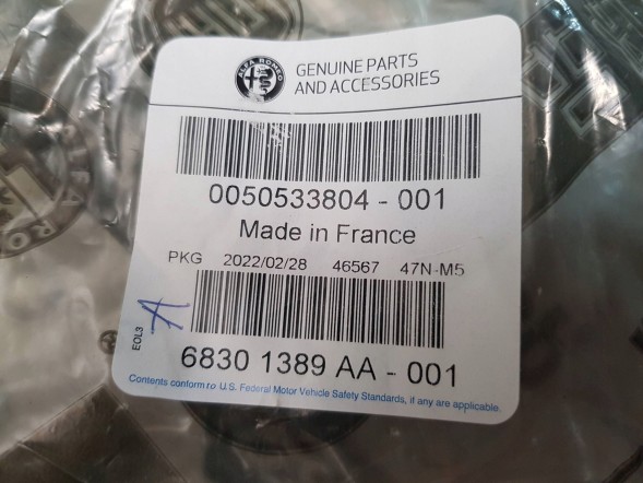 Alfa Romeo OE 68301389AA ТРУБА ПОВІТРОЗАБІРНИКА ALFA ROMEO GIULIA STELVIO 50533804 ОРИГІНАЛ