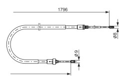 1987477235 BOSCH Трос ручного гальма