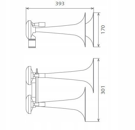 Китай 30400510 АУДИОФАНФАРА TGV TRAIN 24V 170dB